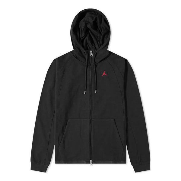 Куртка Air Jordan Solid Color Drawstring Hooded Jacket Men's Black, черный solid color zipper drawstring hooded crop tops