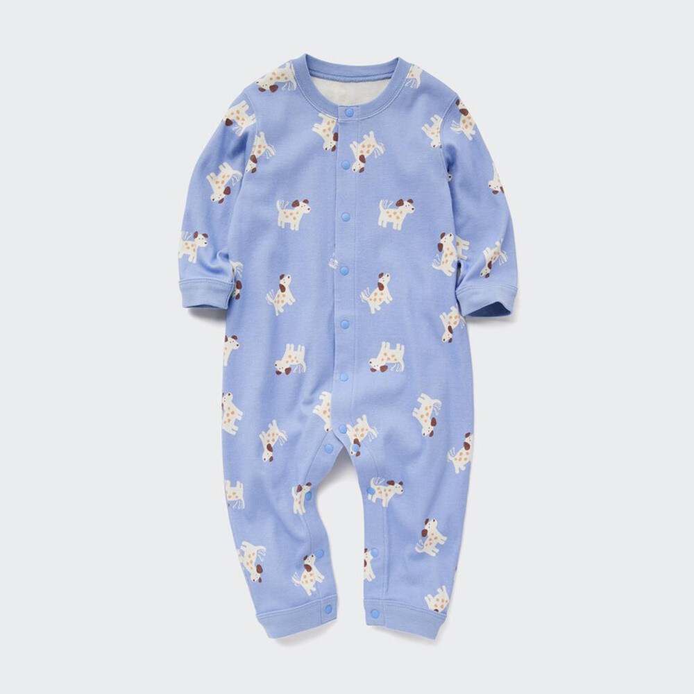 

Костюм Uniqlo Joy of Print унисекс для ползания с длинными рукавами, синий