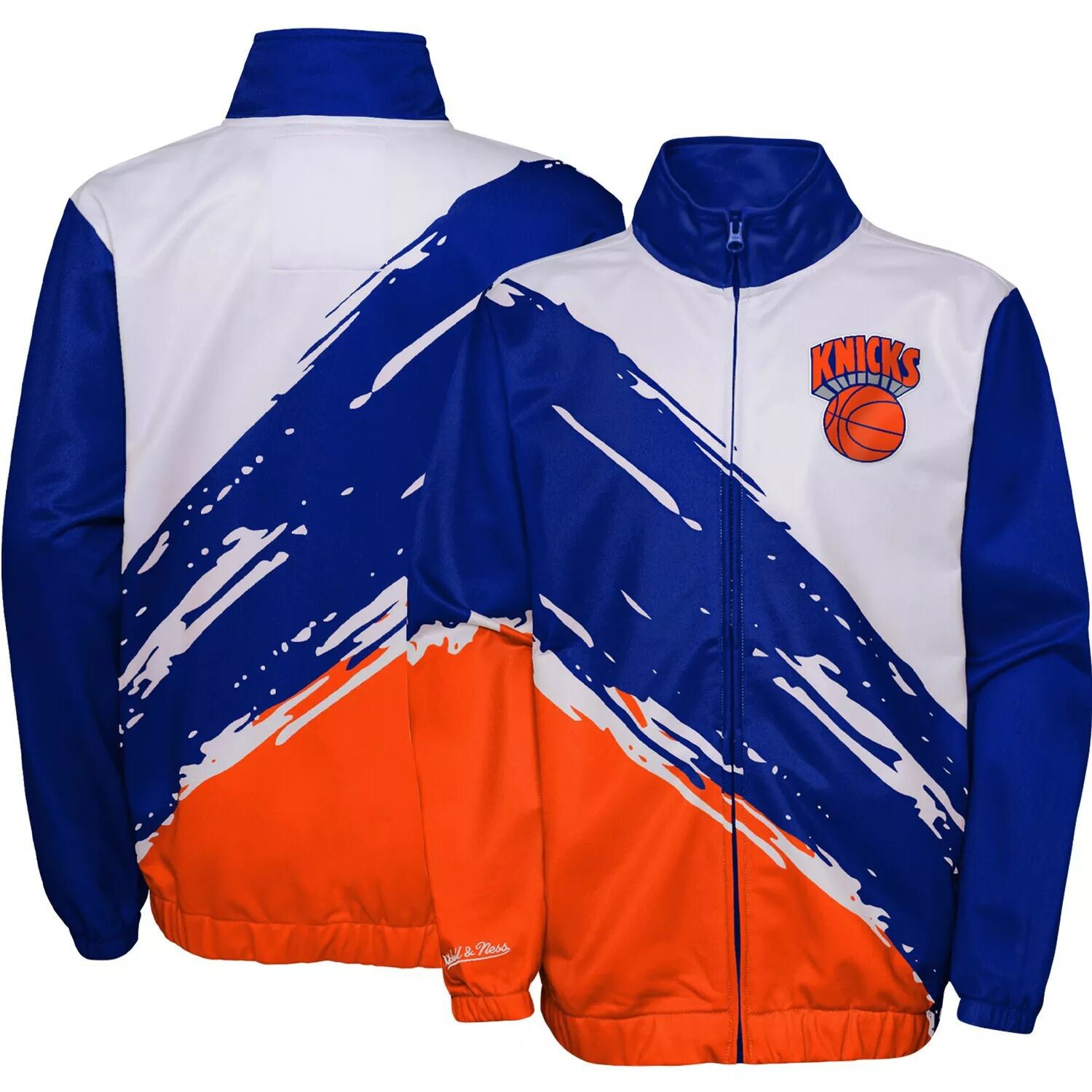 

Молодежная синяя ветровка с молнией во всю длину New York Knicks Hardwood Classics Paintbrush от Mitchell & Ness Unbranded