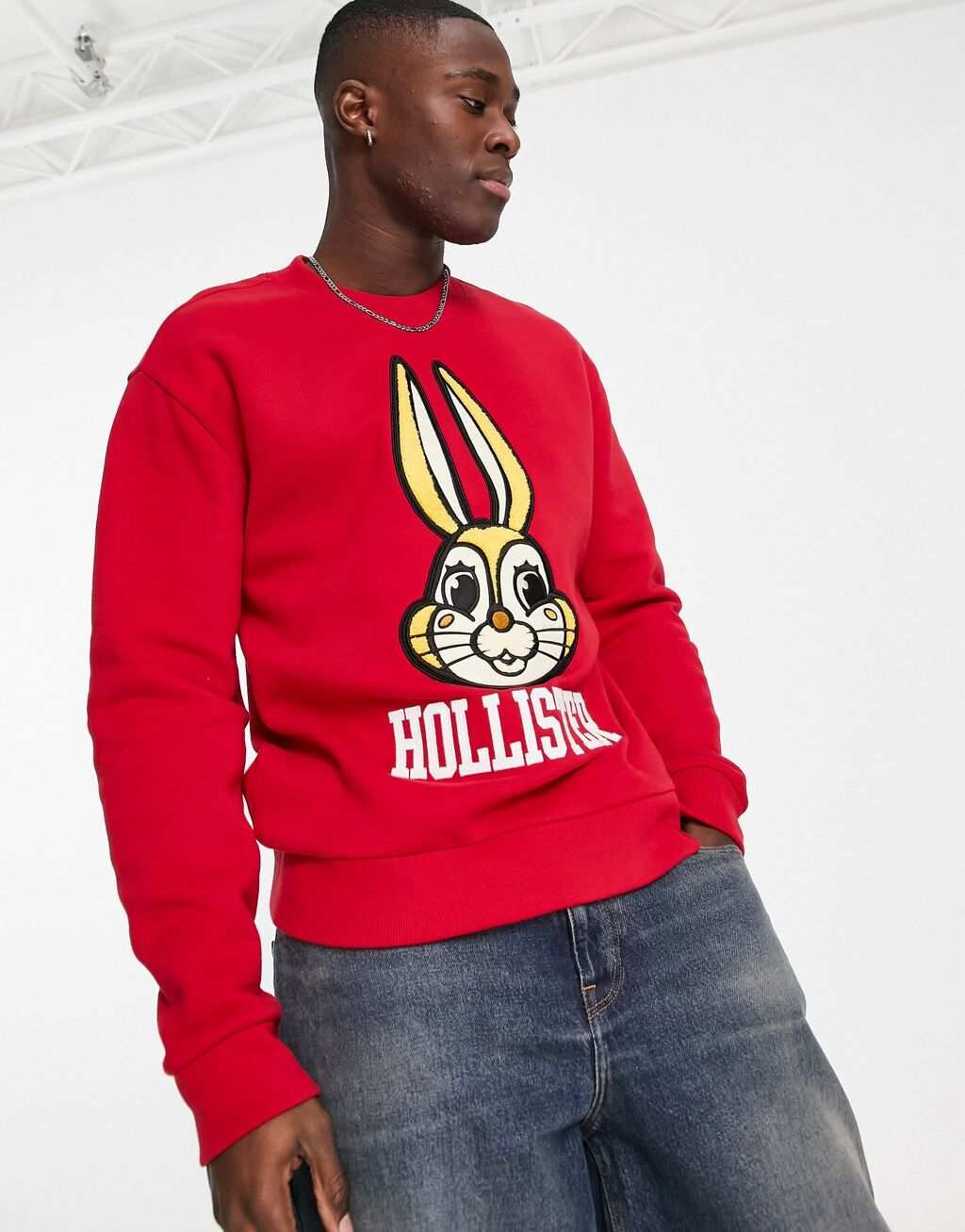 

Красная толстовка с логотипом Hollister Lunar New Year, Красный