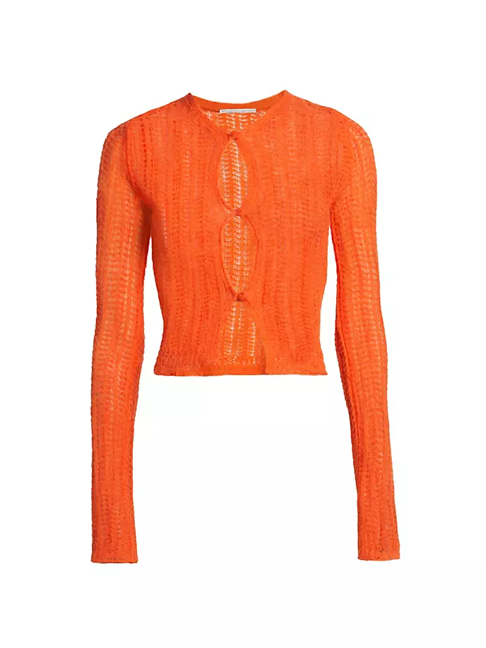 

Кардиган открытой вязки с длинными рукавами Stella Mccartney, цвет orange