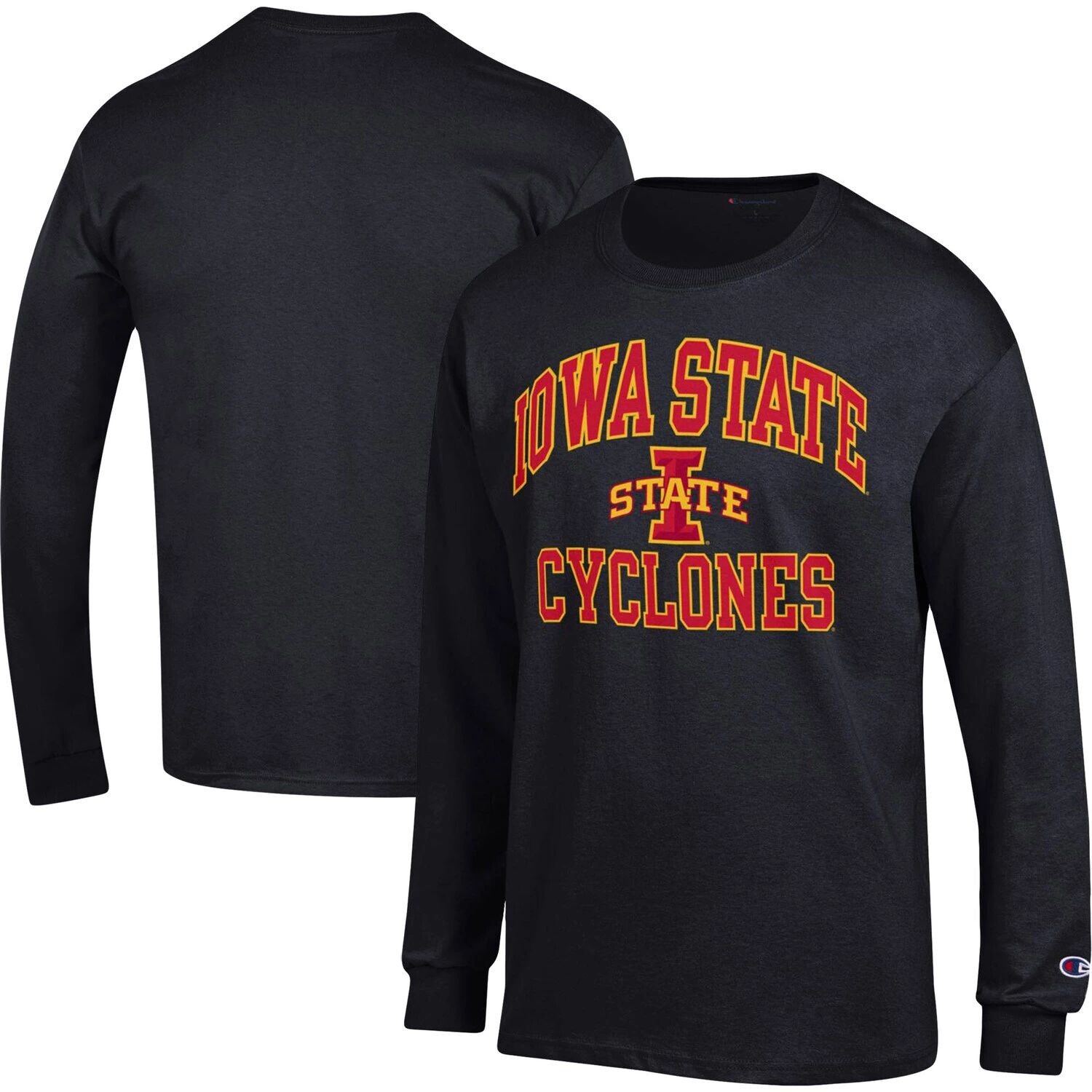 

Мужская черная футболка с длинным рукавом Iowa State Cyclones High Motor Champion, Черный