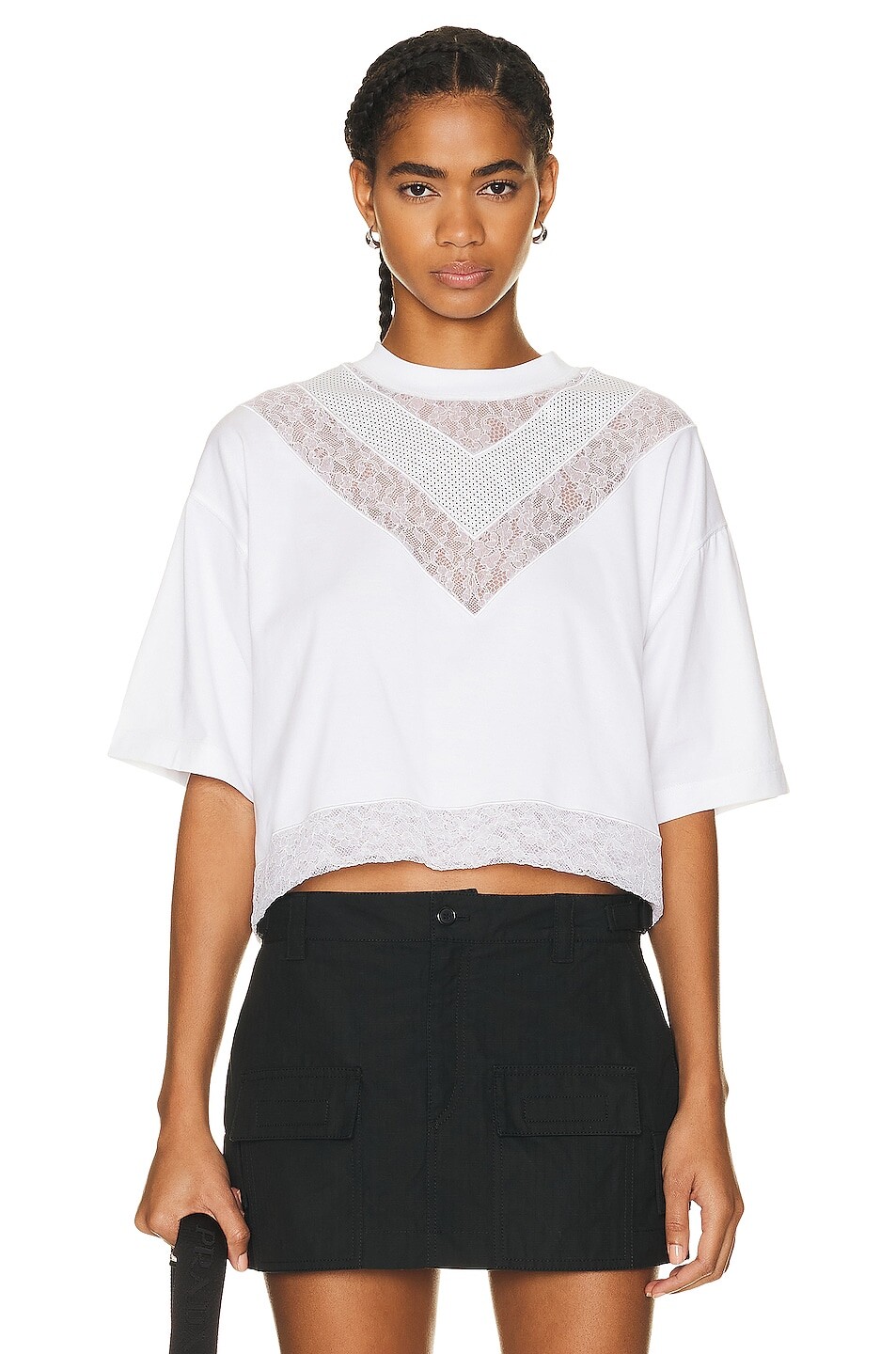 

Футболка Burberry Lace, цвет Optic White