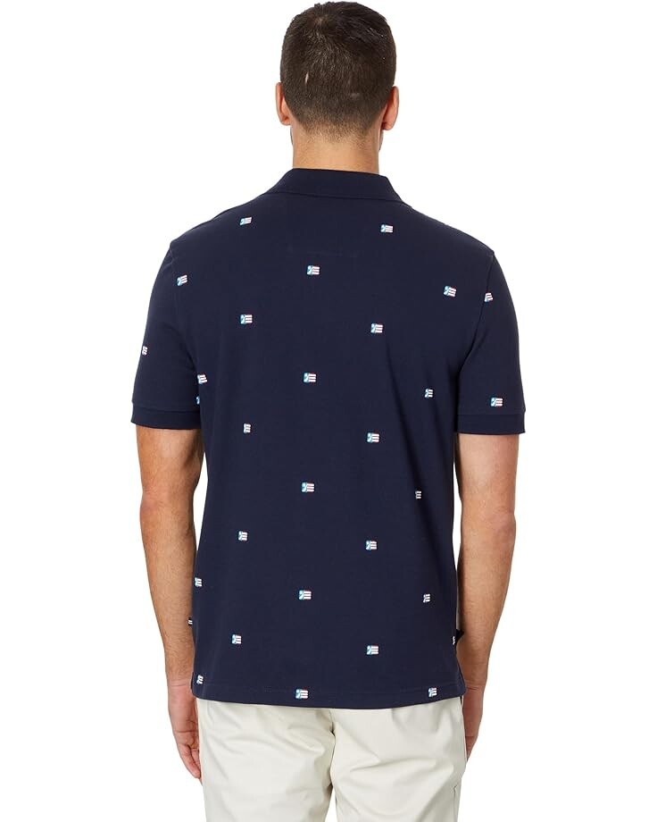 

Поло Nautica Sustainably Crafted Classic Fit Printed Polo, цвет Navy Seas
