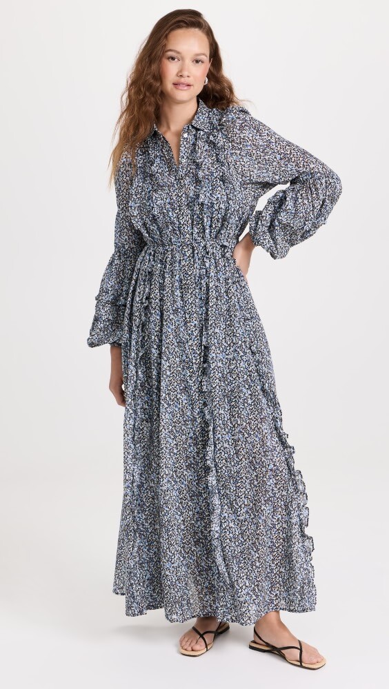 

Платье Joslin Olympia Cotton Maxi Mock Shirt, песочный