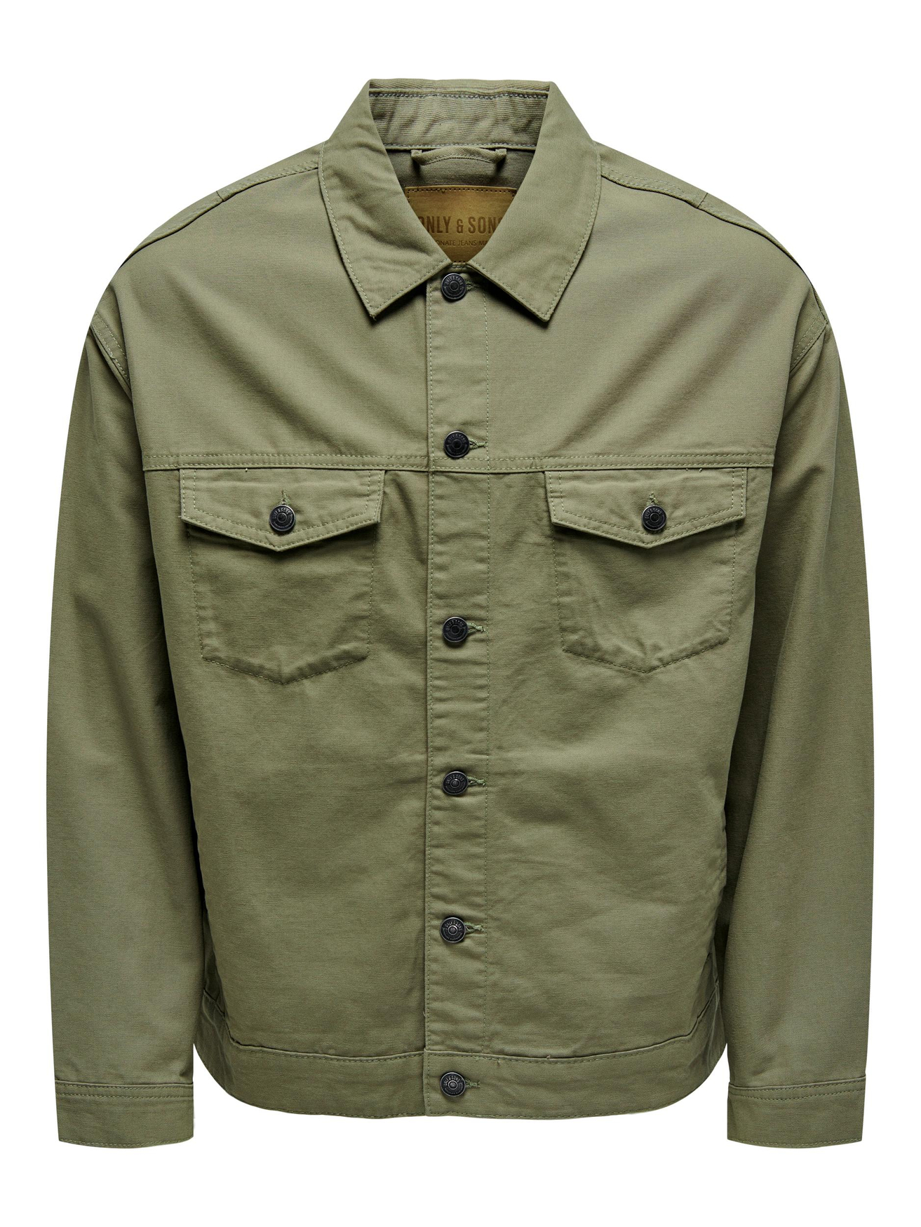 Куртка ONLY Hemd Jacke Basic Übergangs Shaket mit Taschen ONSEND, оливковый