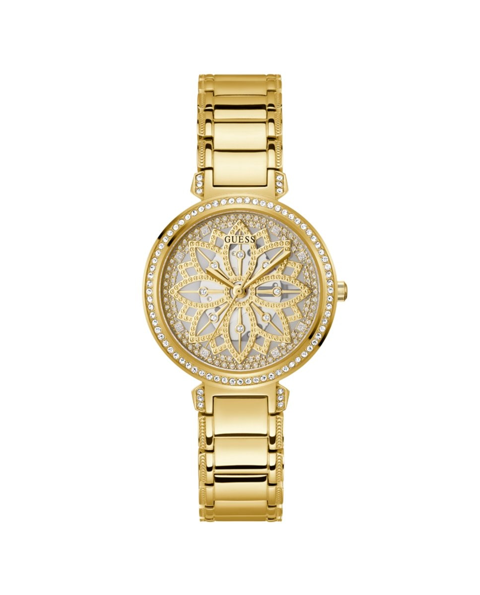цена Женские часы Lily GW0528L2 со стальным и золотым ремешком Guess, золотой