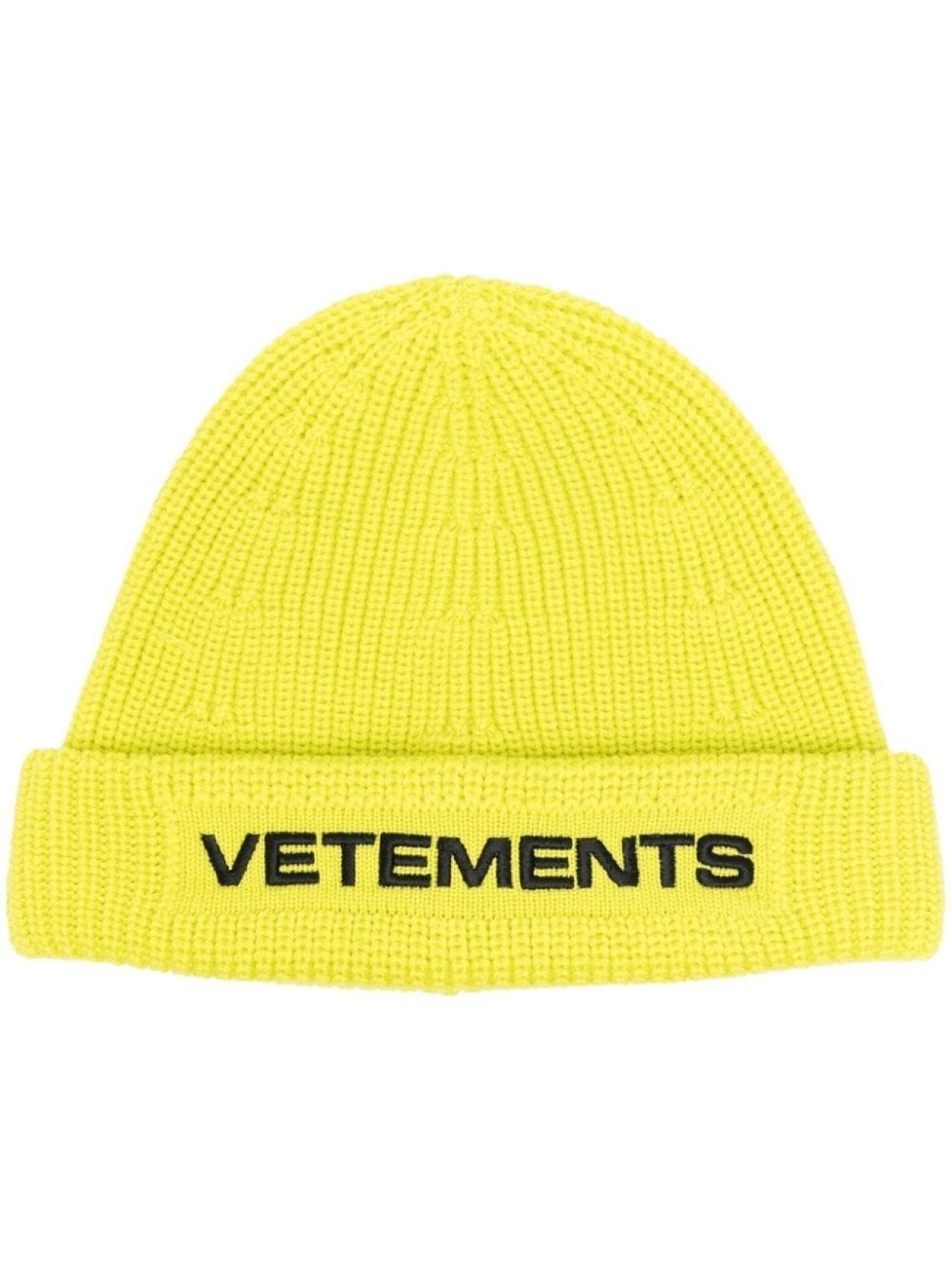 

VETEMENTS шапка бини с вышитым логотипом, желтый