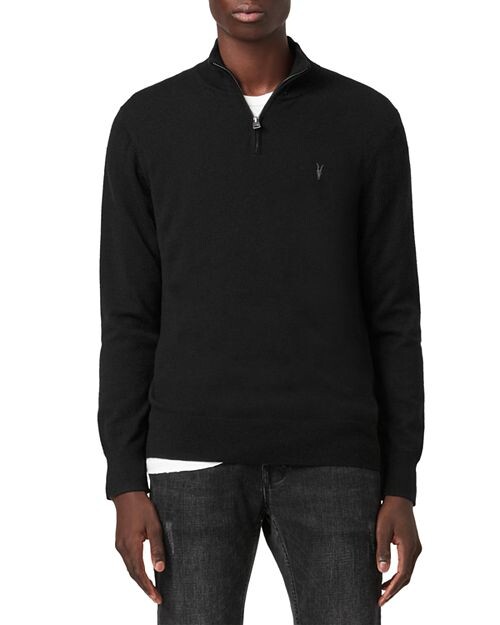 

Свитер на молнии Kilburn в четверть ALLSAINTS, цвет Black