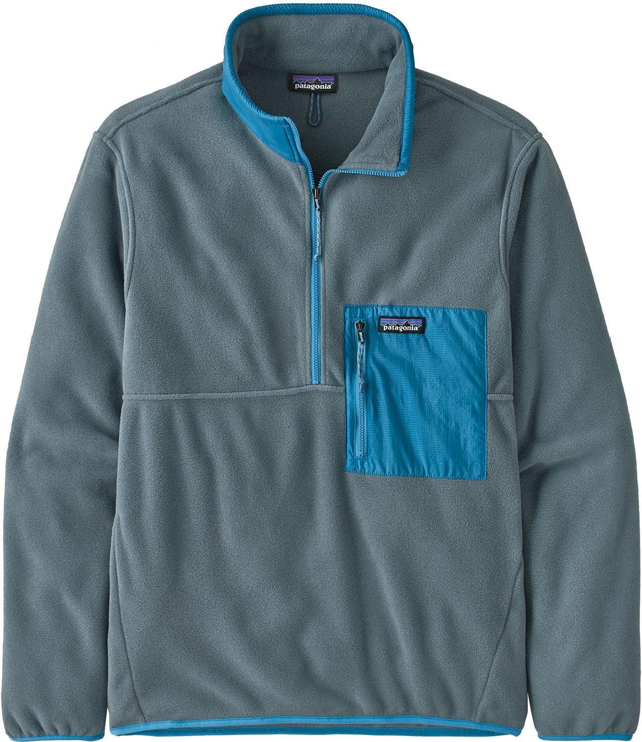 Пуловер Microdini с молнией до половины - мужской Patagonia, серый мужской флисовый пуловер micro d patagonia серый