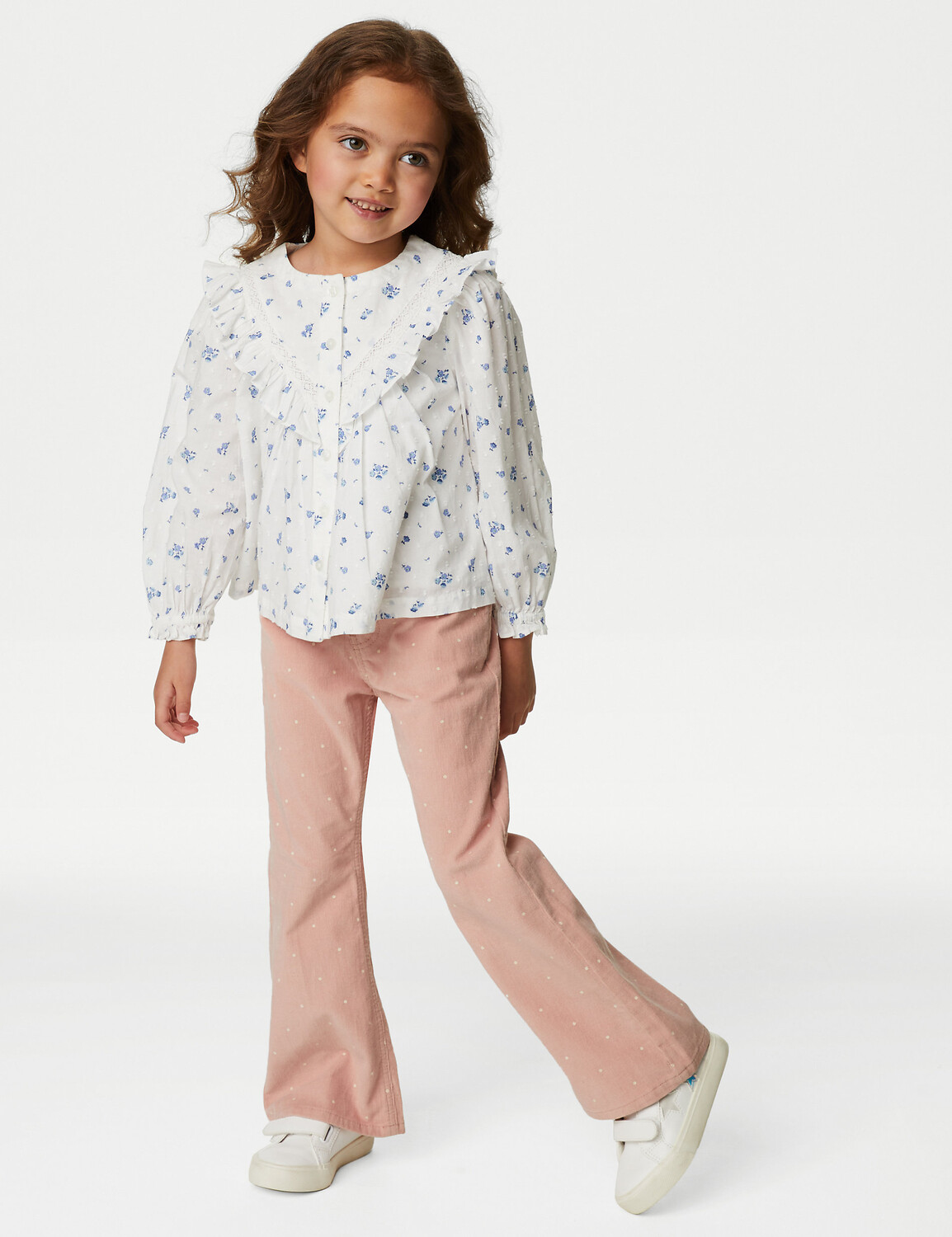 

Расклешенные брюки из хлопкового шнура (2–8 лет) Marks & Spencer