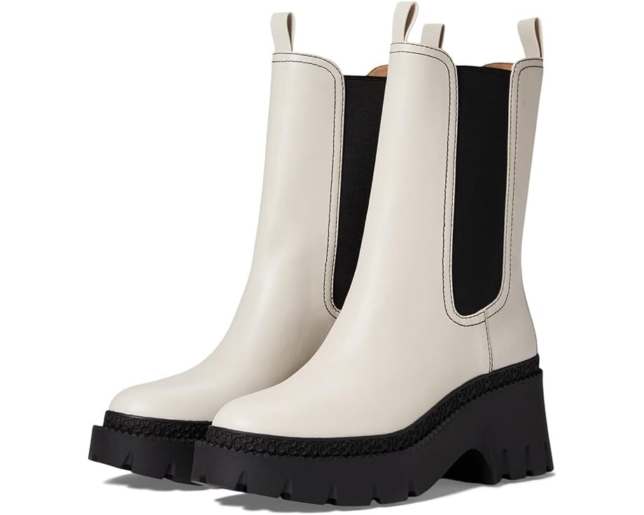 

Ботинки COACH Alexa Leather Bootie, цвет Chalk/Black