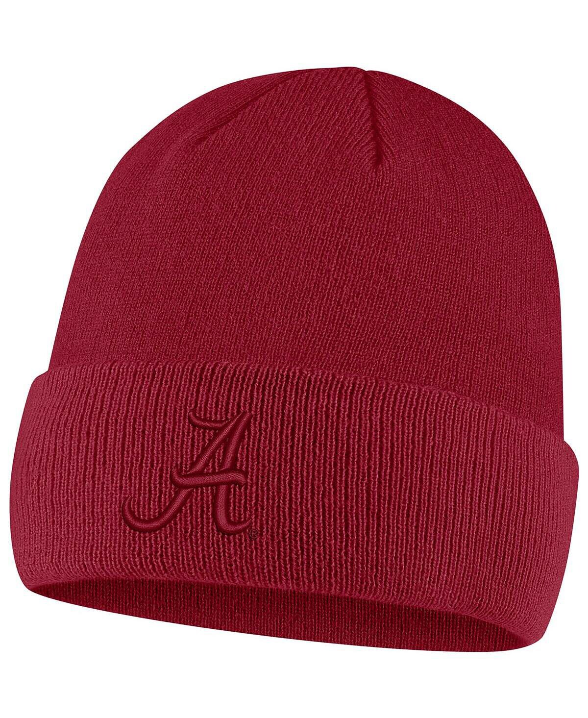 

Мужская вязаная шапка в тон цвета Alabama Crimson Tide с манжетами Crimson Alabama Nike