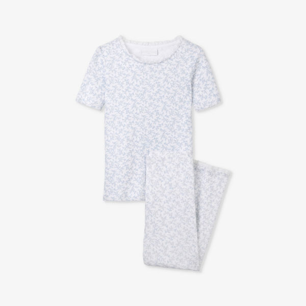 Пижамы из органического хлопка с цветочным принтом и отделкой пуантами для 1–6 лет The Little White Company, белый
