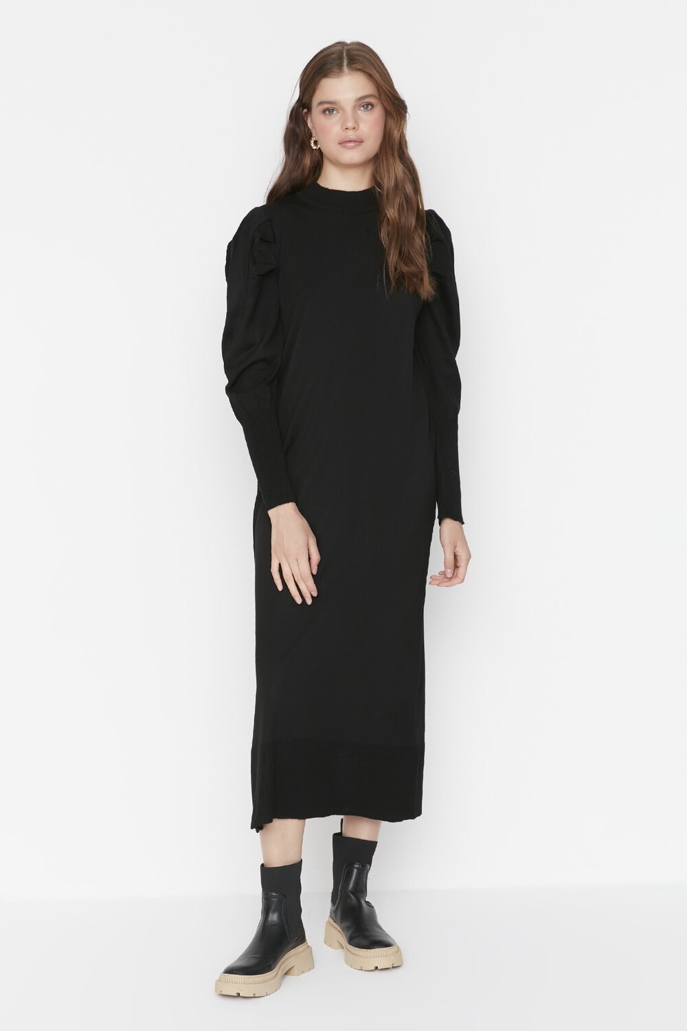 

Платье - Черное - Свободное Trendyol Modest, черный
