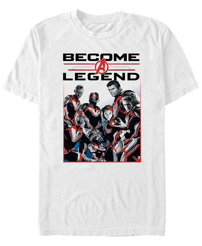 Мужская футболка Marvel Avengers Endgame «Стань легендой» с коротким рукавом Fifth Sun, белый