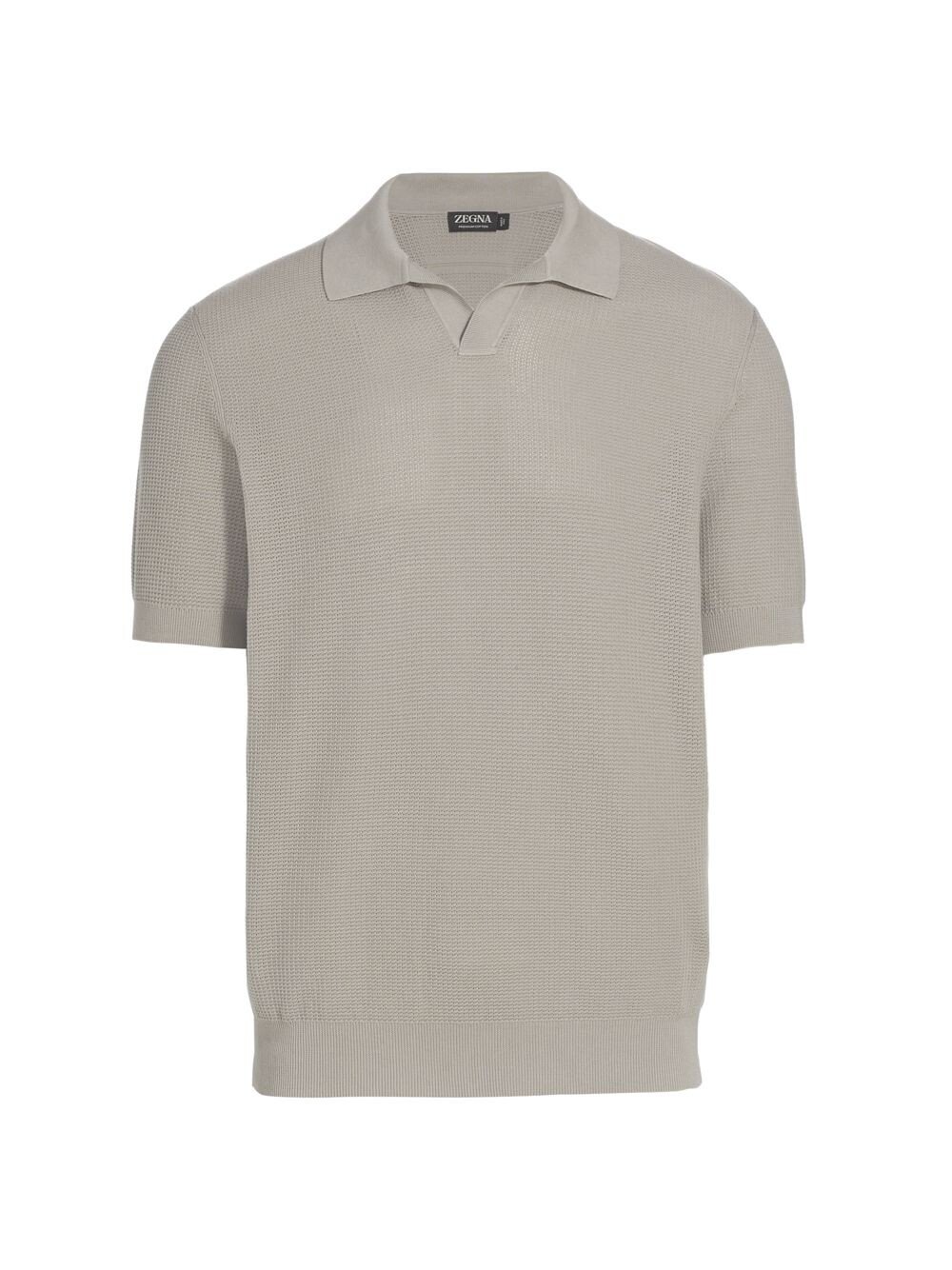 

Хлопковая рубашка поло ZEGNA, серый