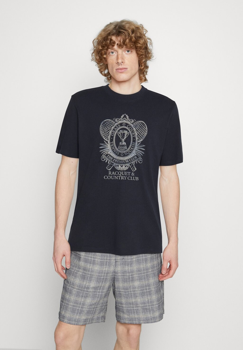 

Футболка с принтом Jack & Jones, темно-синий