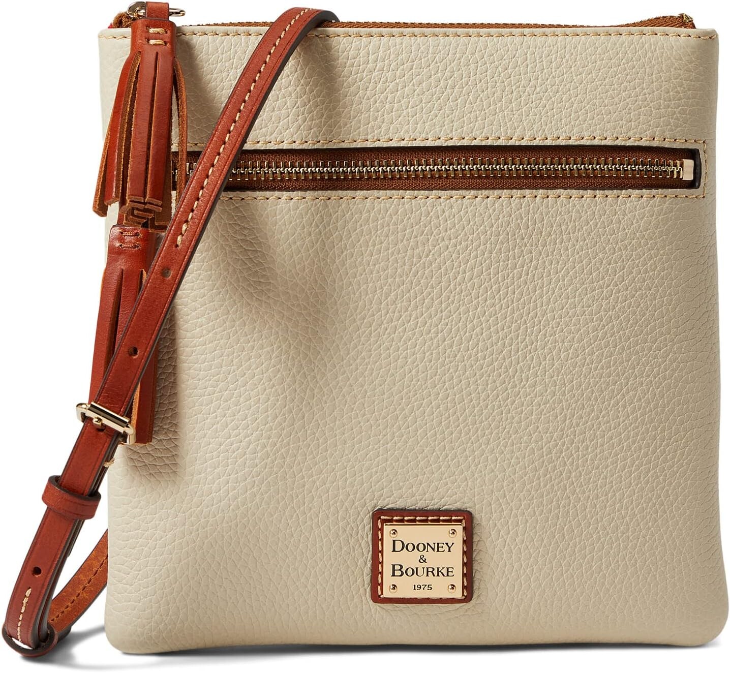 

Сумка Pebble Double Zip Tassel Crossbody Dooney & Bourke, цвет Bone