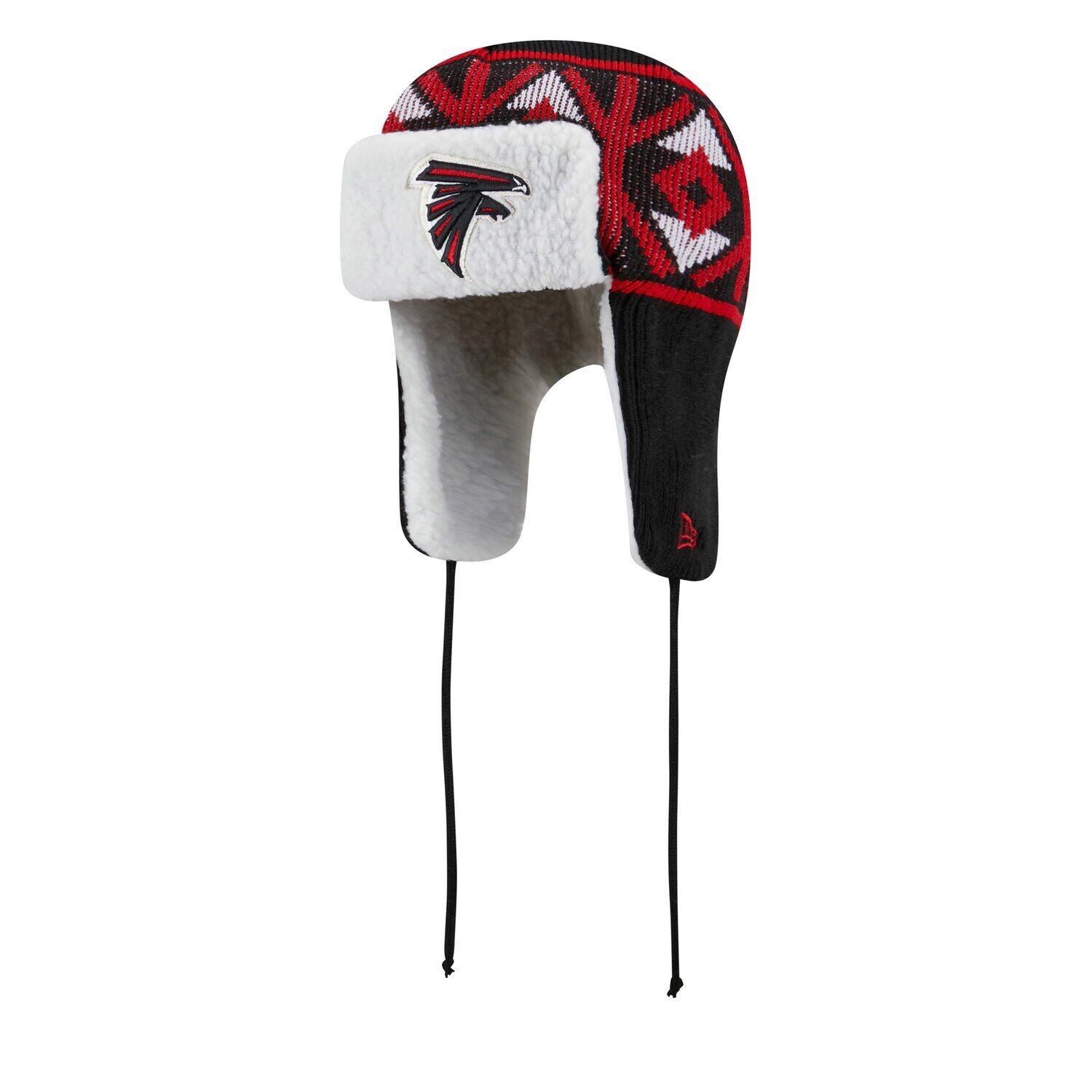 

Мужская вязаная шапка-траппер New Era Black Atlanta Falcons