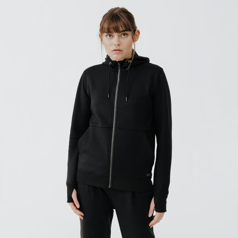 

Женская беговая куртка с капюшоном - Jogging 500 теплый черный KALENJI, цвет schwarz