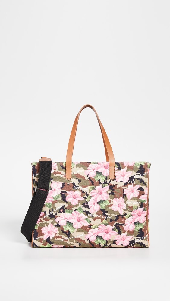

Сумка-тоут Golden Goose California Hibiscus Camouflage, зеленый