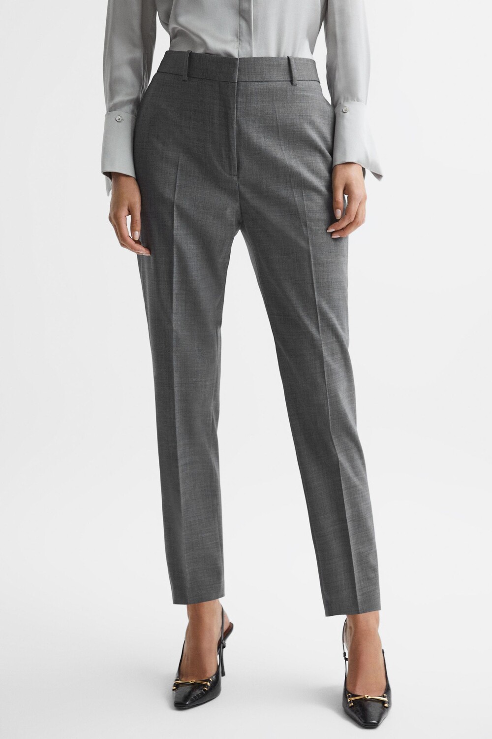 

Лейтон из шерсти приталенного кроя Blend Reiss, серый