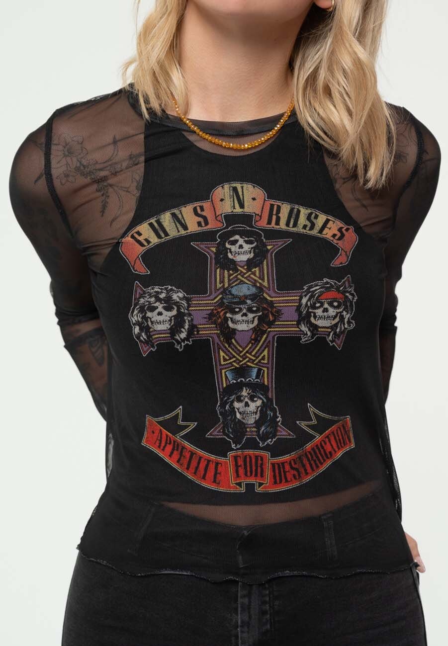 

Топ с длинными рукавами GUNS N' ROSES APPETITE FOR DESTRUCTION Paradiso Clothing, черный