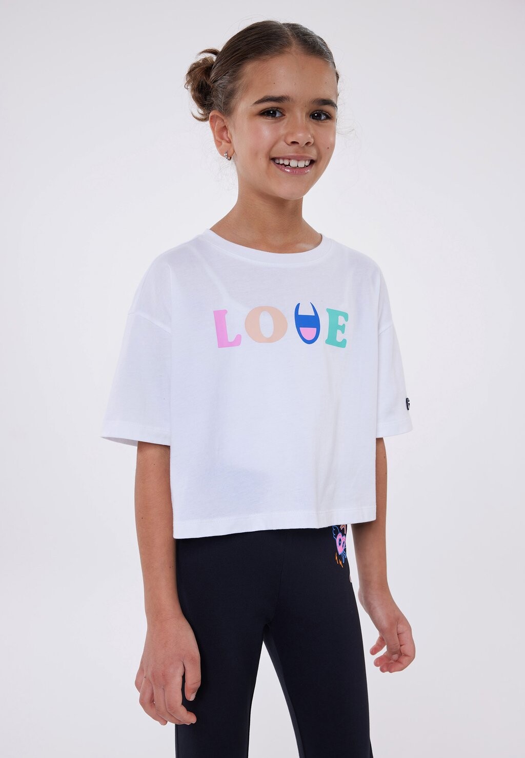 

Футболка с принтом Icons Crewneck Crop Champion, белый