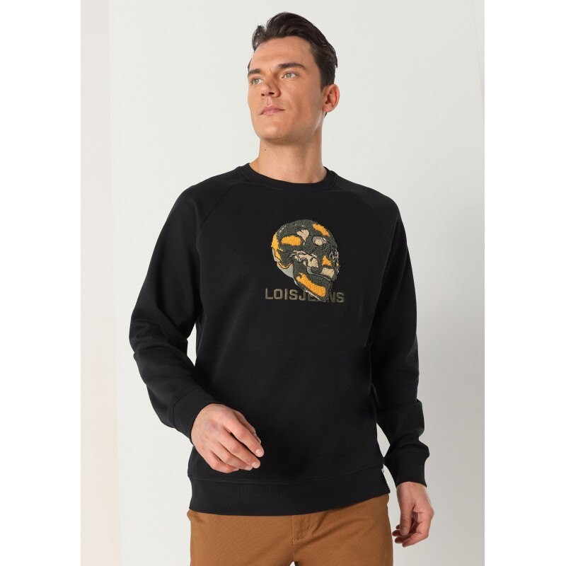 

Толстовка Lois Jeans Chenille Skull, черный