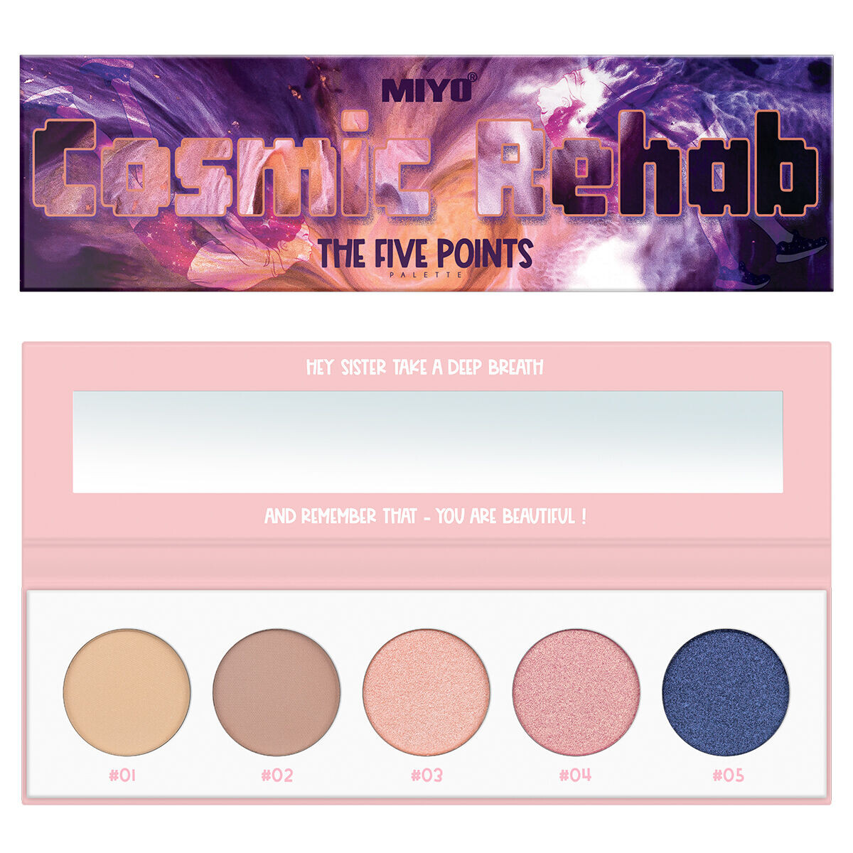 

Палетка теней для век 20 cosmic rehab Miyo The Five Points, 6,5 гр