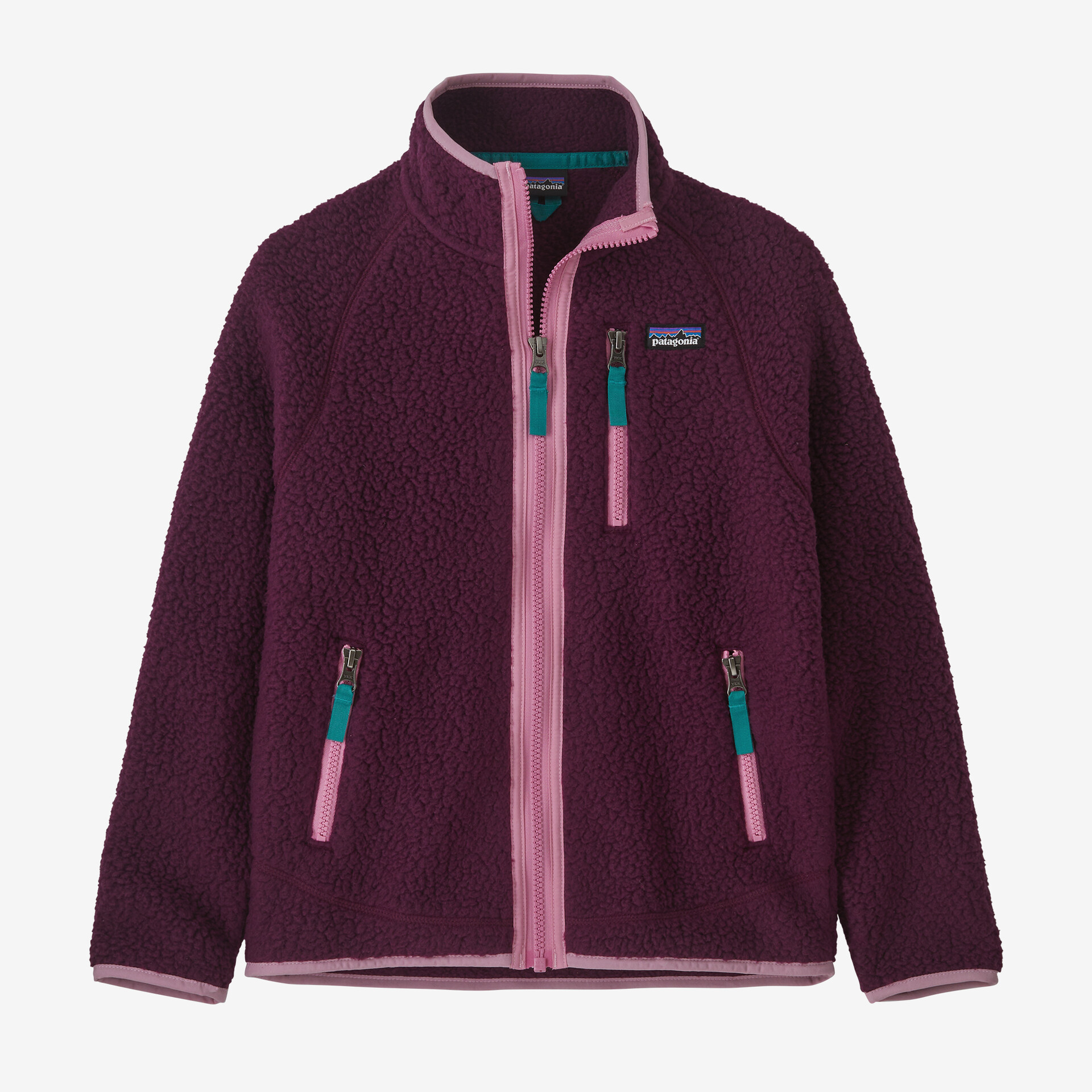 Детская флисовая куртка с ворсом в стиле ретро Patagonia, цвет Night Plum детский свитер флисовая куртка patagonia цвет night plum