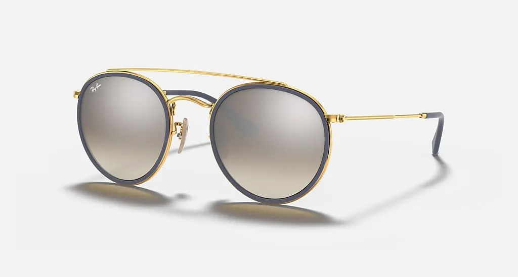 

Солнцезащитные очки Ray-Ban ROUND DOUBLE BRIDGE, серебряный градиент