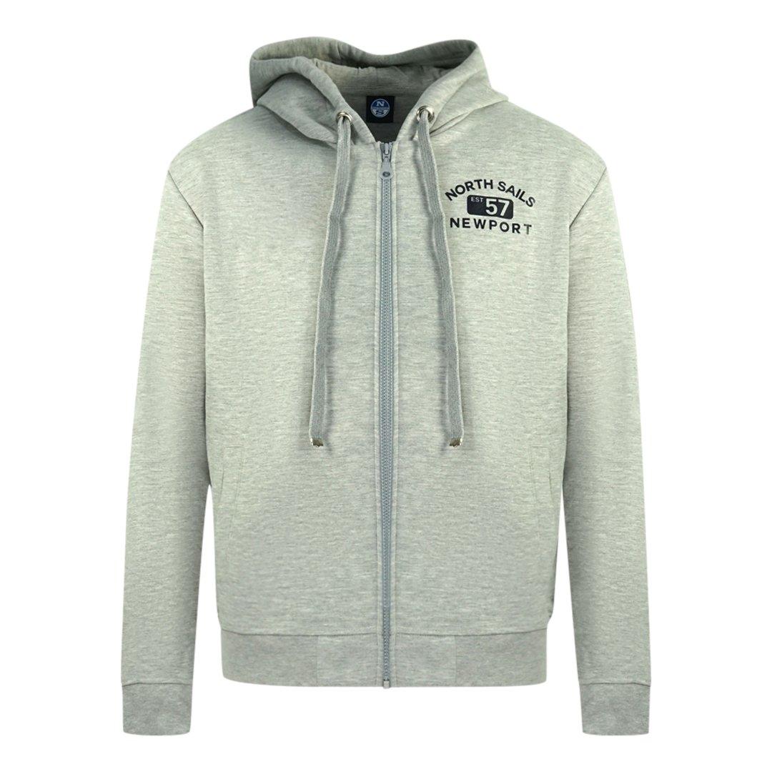цена Серая куртка-свитер на молнии с логотипом North Sails, серый