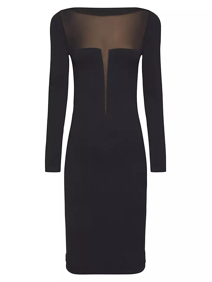 Облегающее платье с прозрачной вставкой Venus Wolford, черный