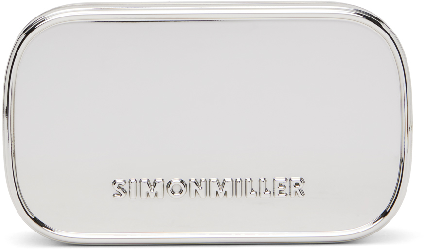 Серебряный клатч-таблетка Simonmiller, цвет Satellite silver