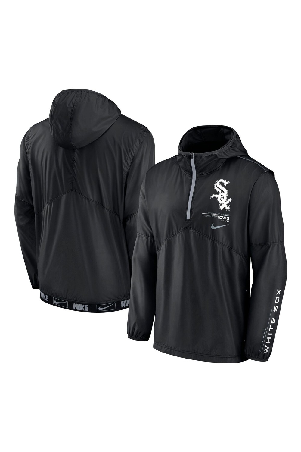 

Белая куртка Chicago Sox Night Game на короткой молнии Nike, черный