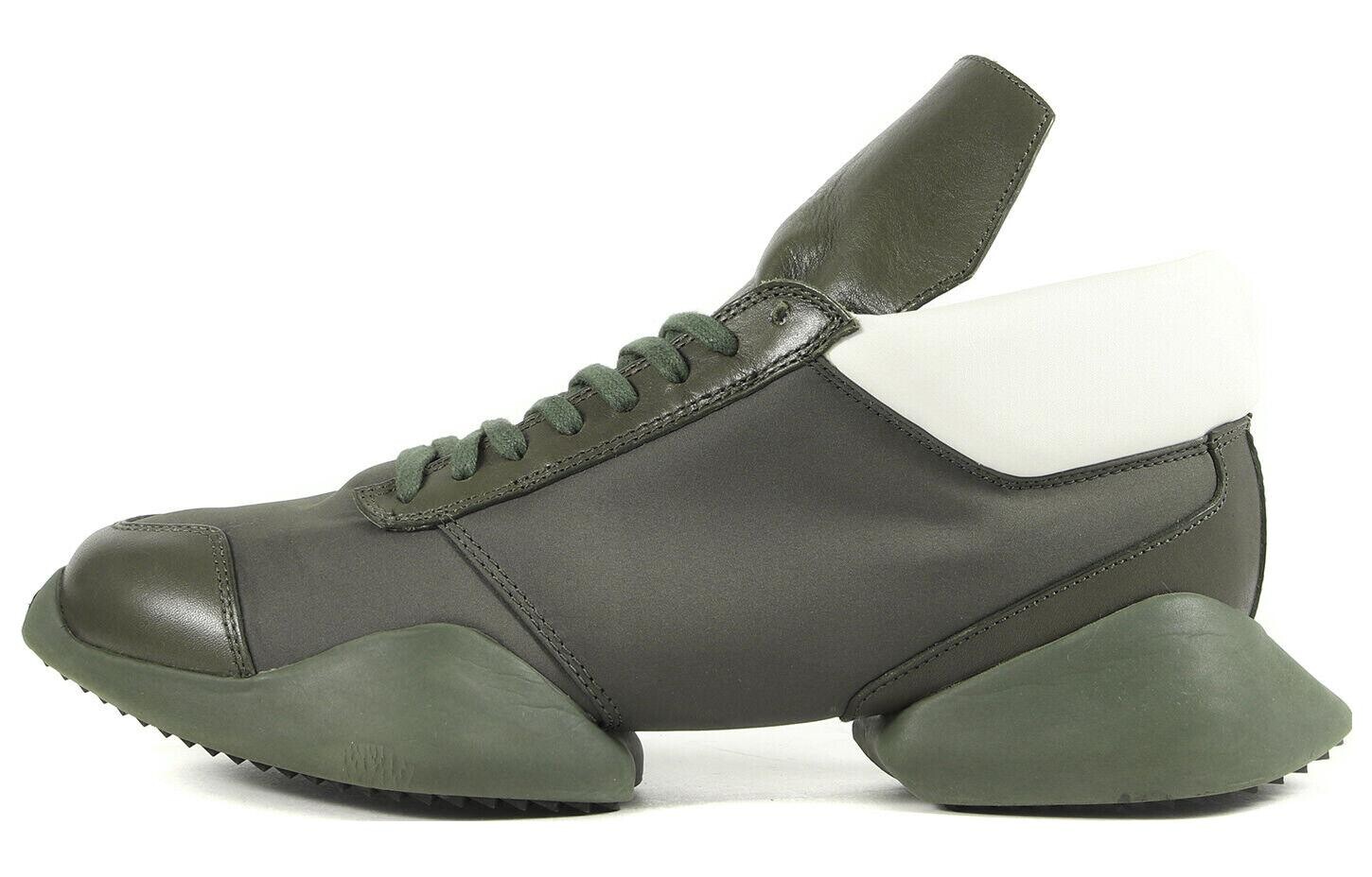 

Rick Owens Drkshdw X Rick Owens Vicious Runner Кроссовки мужские низкие темно-зеленые Adidas