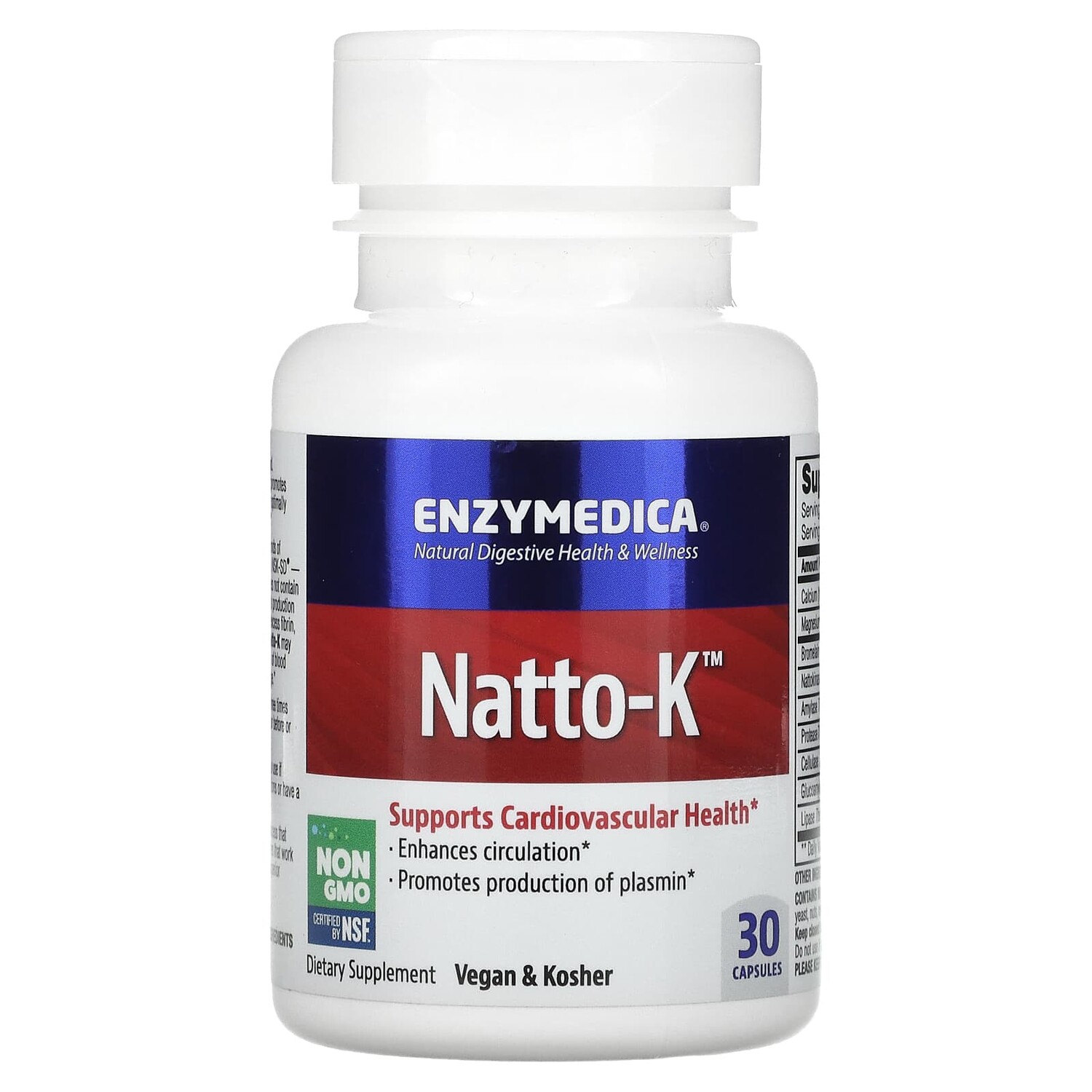 

Натто-К, 30 капсул, Enzymedica