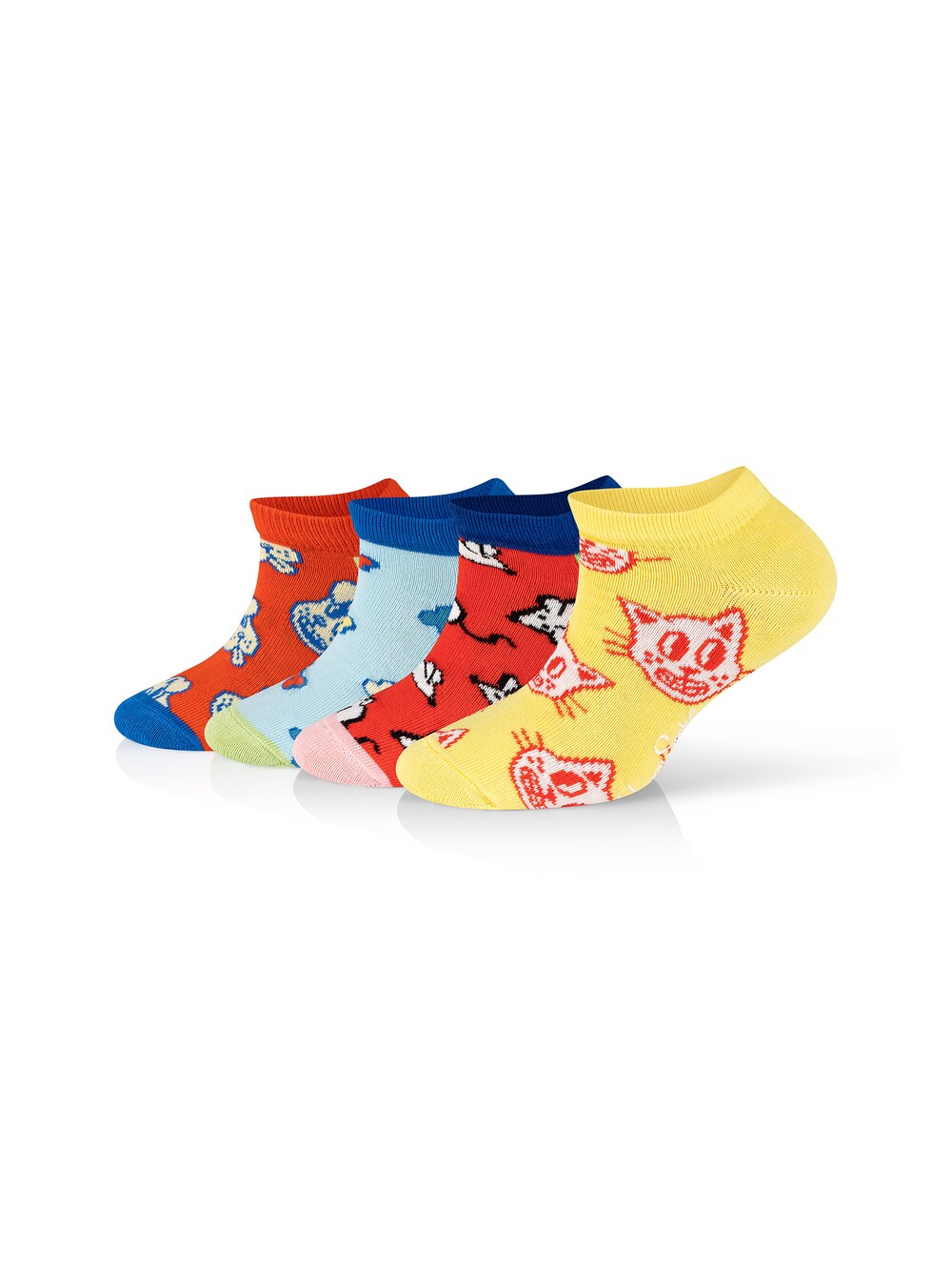 Носки Happy Socks Cat-Dog, синий/желтый/оранжевый/красный