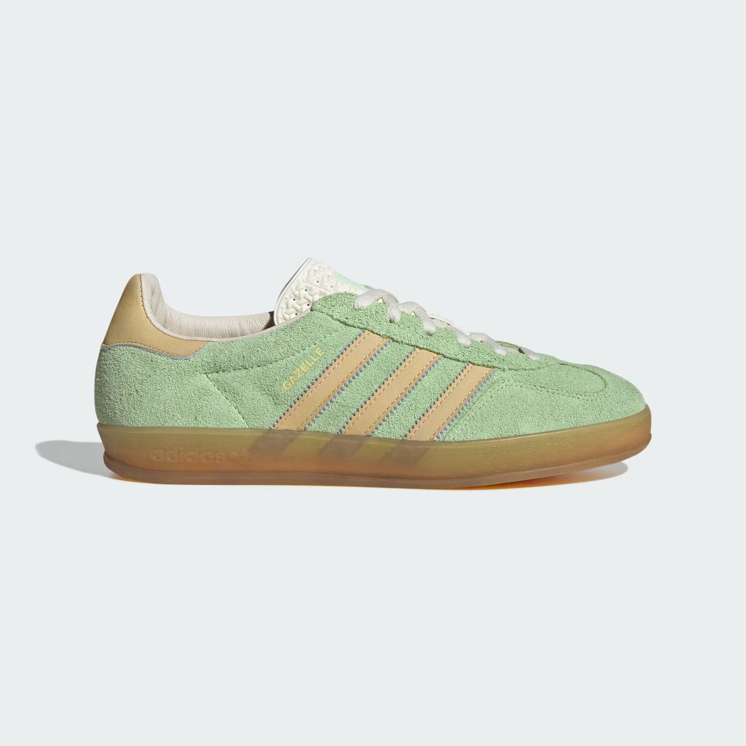 

Домашние кроссовки Gazelle Adidas, цвет Semi Green Spark/Almost Yellow/Cream White