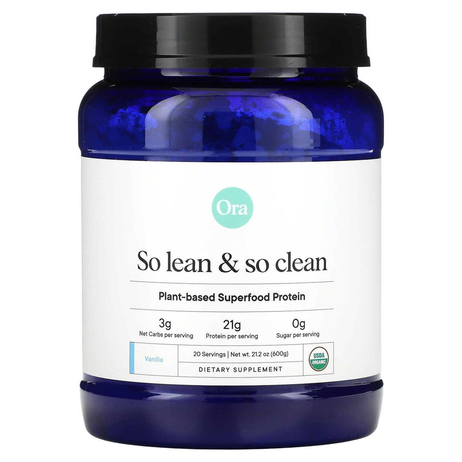 

So Lean & So Clean, органический и растительный суперпродукт, ваниль, 600 г (21,2 унции), Ora