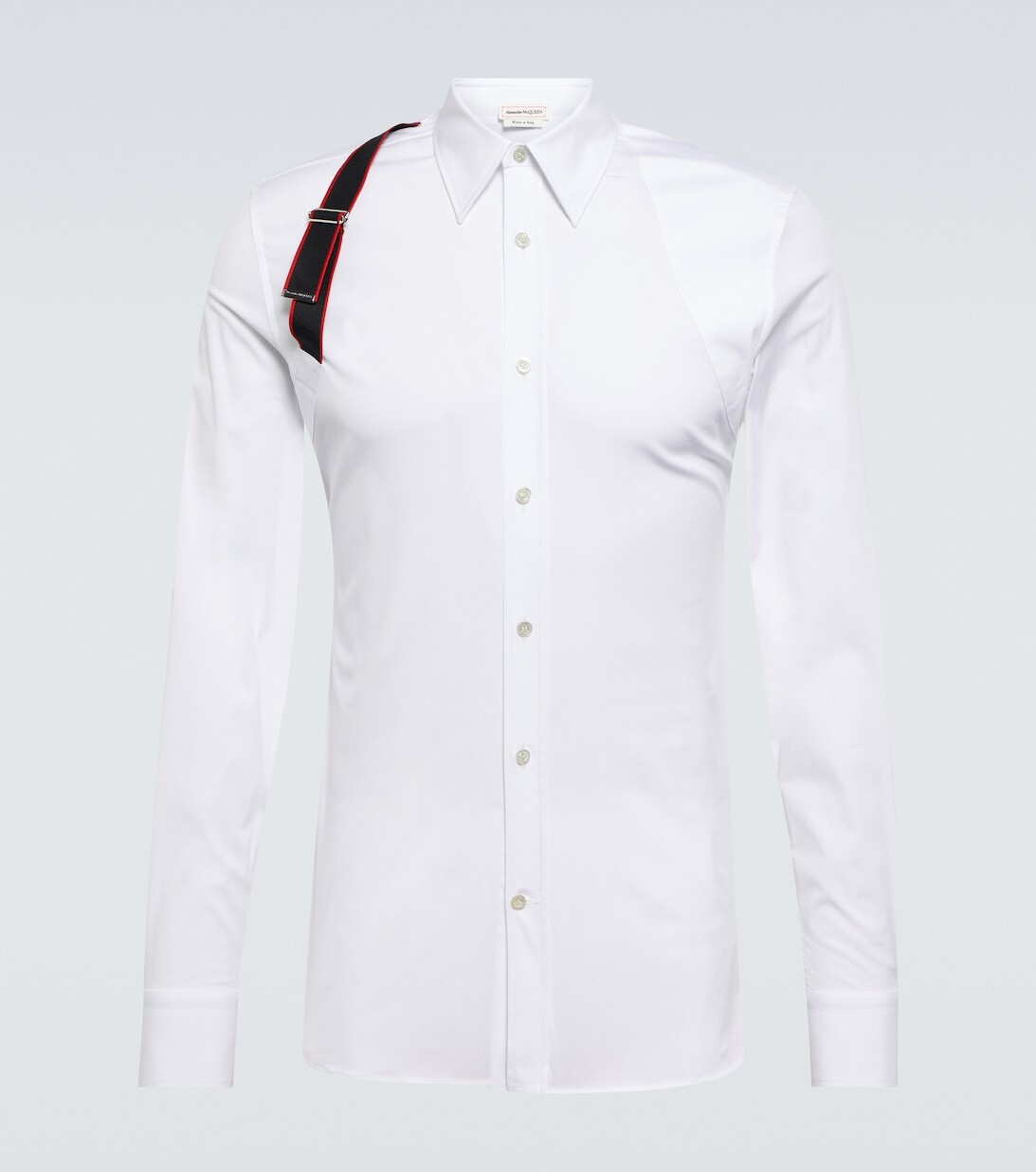 

Рубашка Signature Harness из смесового хлопка Alexander McQueen, белый