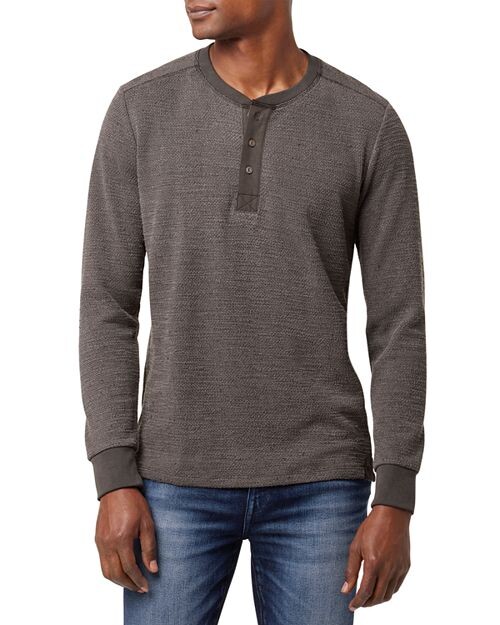 

Tate Cotton Waffle Knit Henley Joe's Jeans, цвет Brown