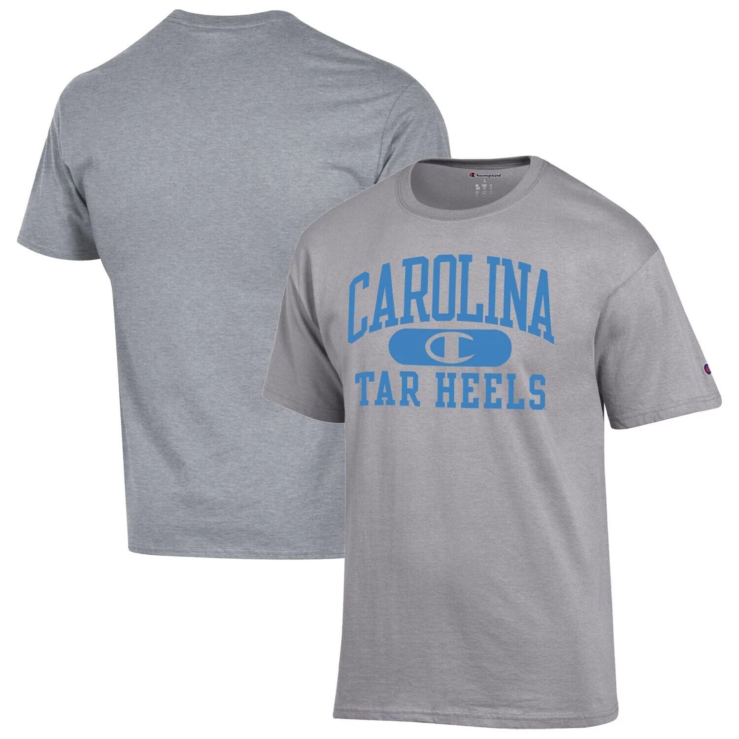 

Мужская футболка Champion Heather Grey North Carolina Tar Heels Arch Pill