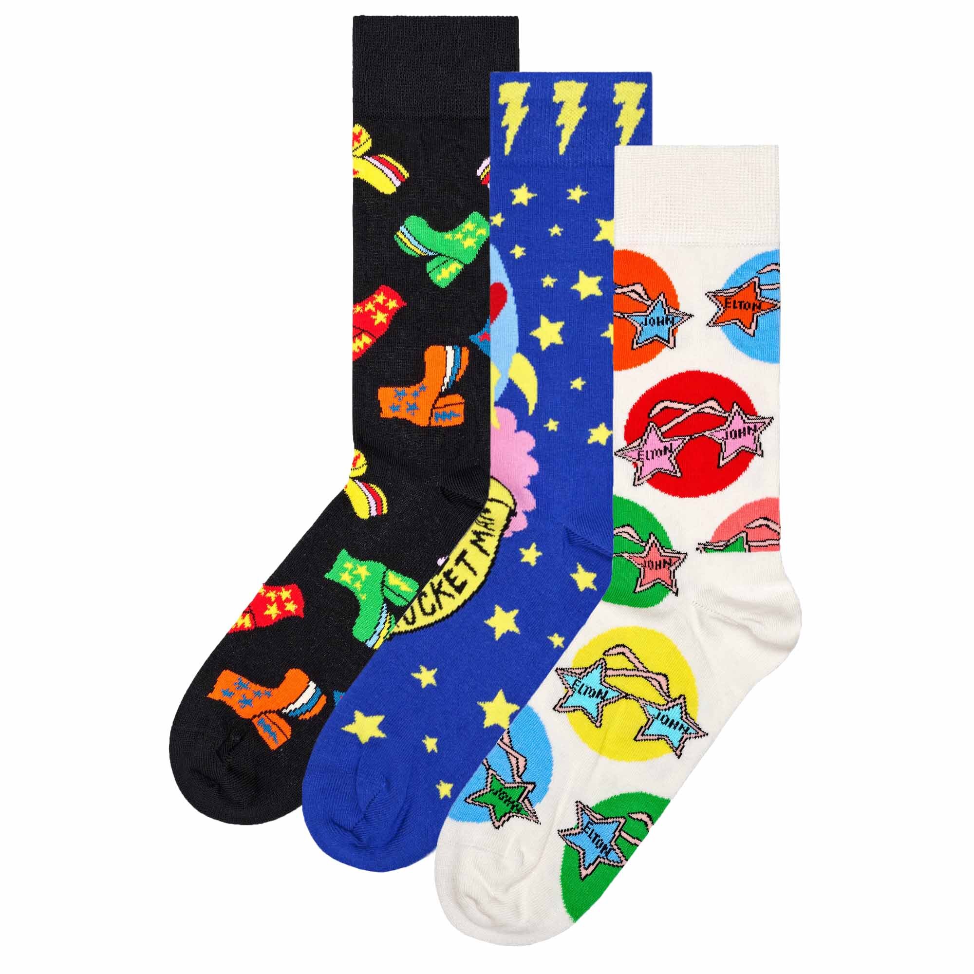 цена Носки Happy Socks 3 шт, цвет Elton John 3 Pack
