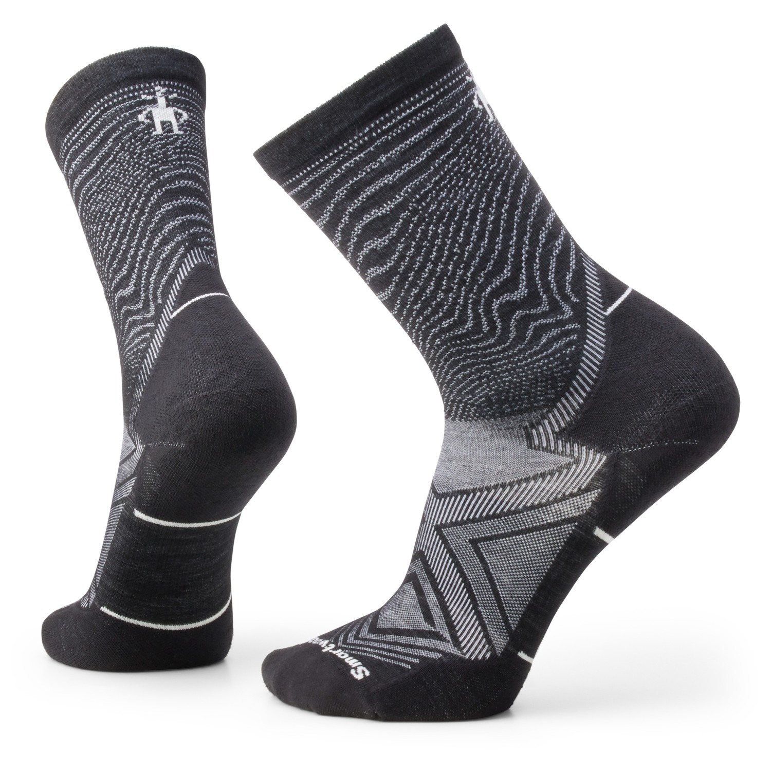 Носки для бега Smartwool Athlete Edition Run Crew Socks, цвет Black/White