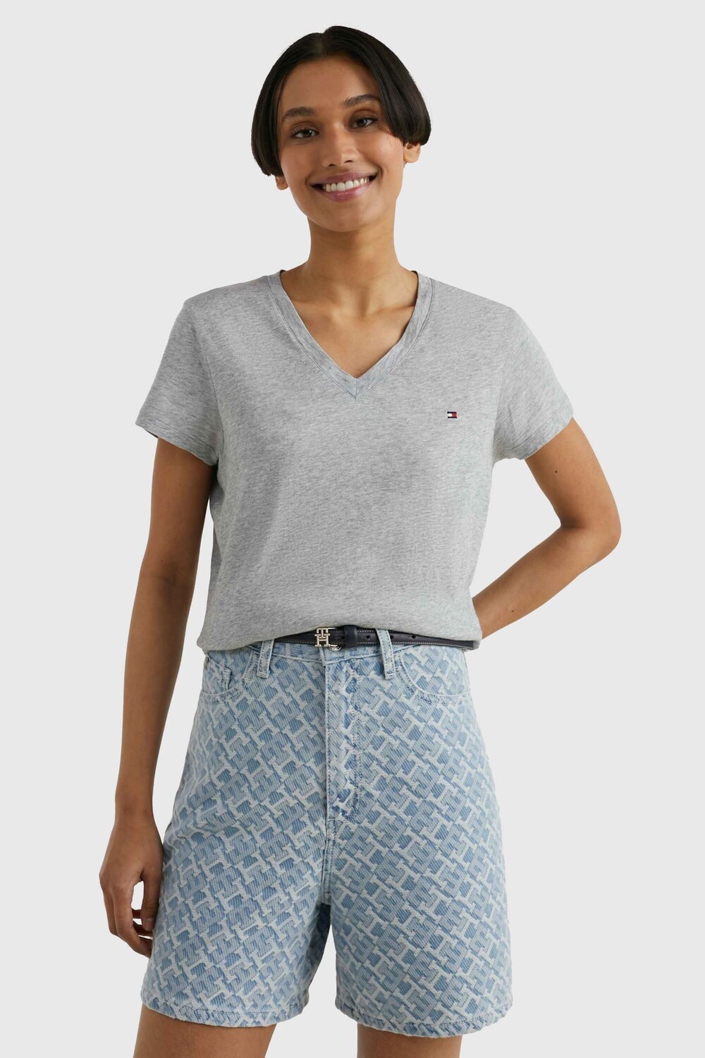 

Футболка – Серая – Классический крой Tommy Hilfiger, серый