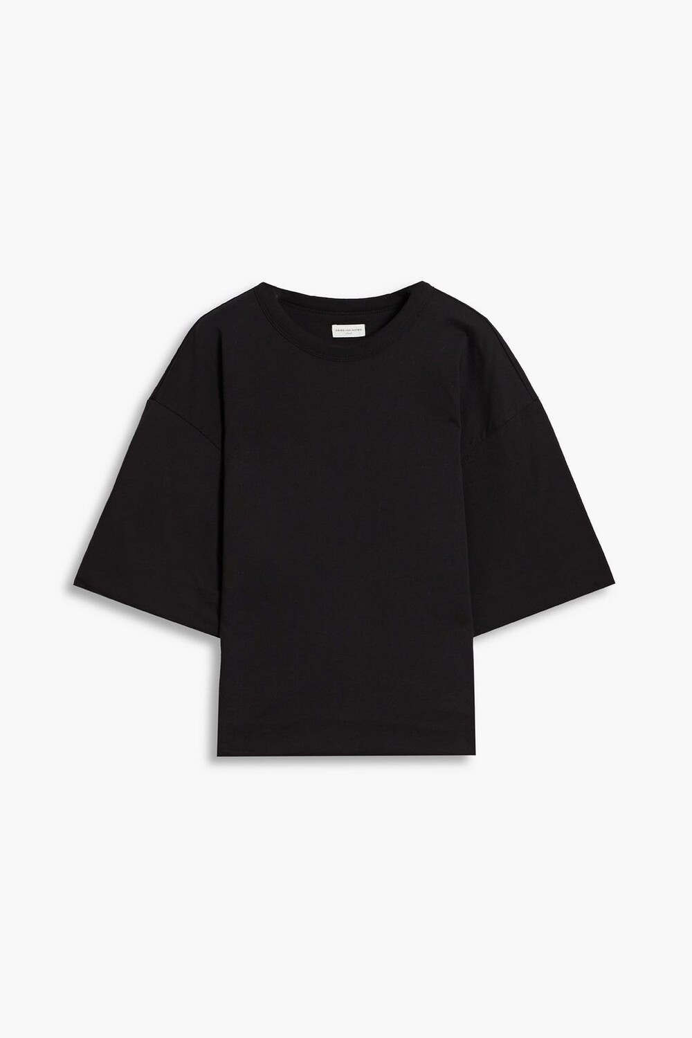 

Футболка Helinga из хлопкового джерси DRIES VAN NOTEN, черный
