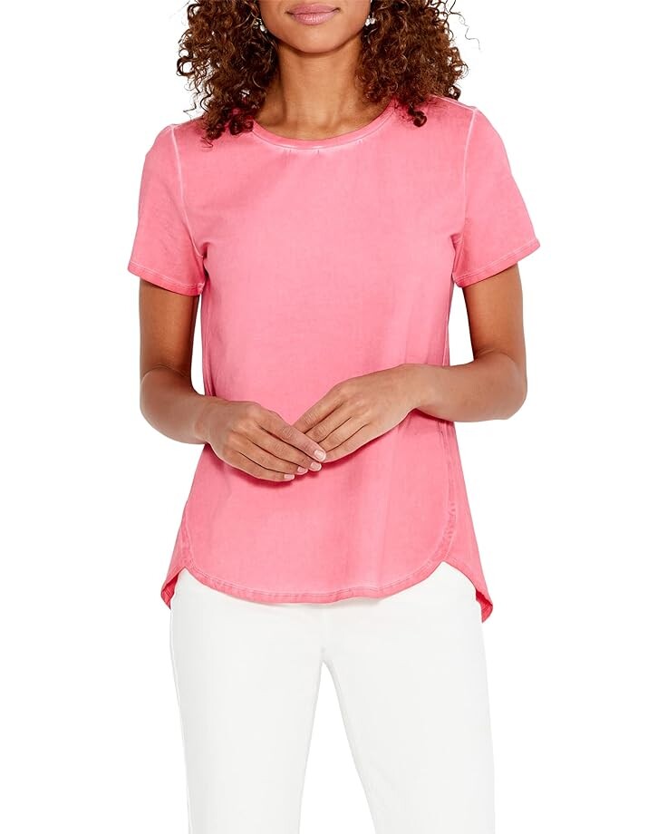 

Футболка NIC+ZOE Short Sleeve Shirt Tail Crew, цвет Punch